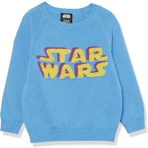 Star Wars Blue Logo Crewneck Sweater, size 6/7